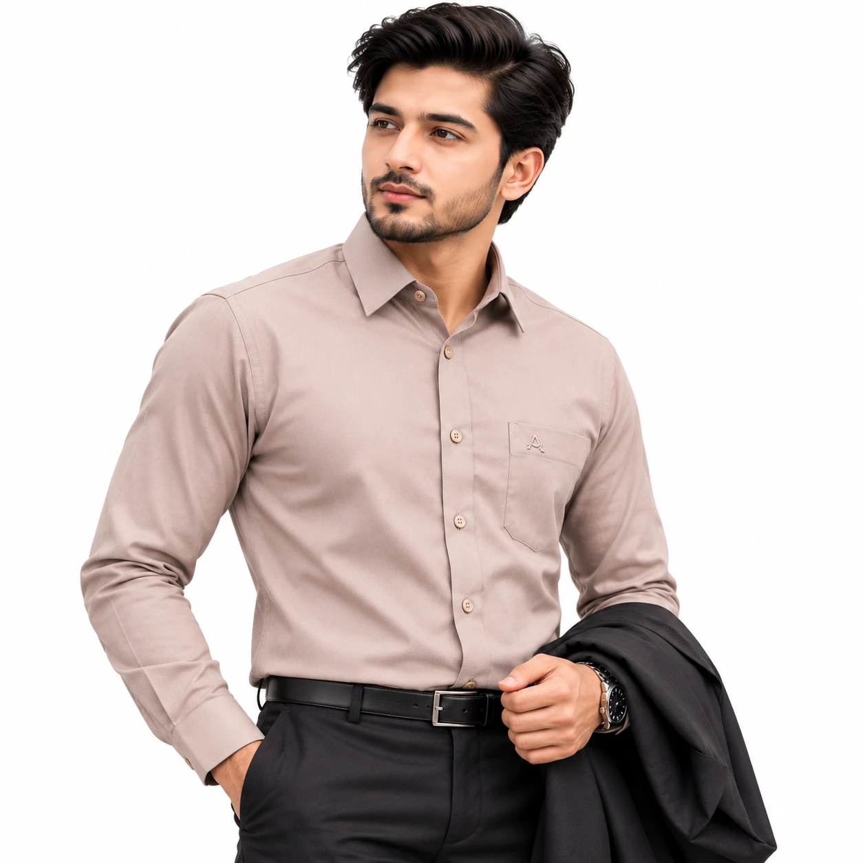 Avalanche Premium Formal Shirt – Beige